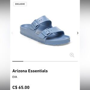 Birkenstock Sandals Arizona Essentials in Elemental Blue LIKE NEW